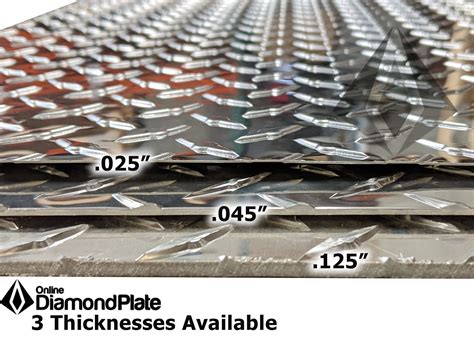 measuring diamond plate thickness|aluminum diamond plate thickness chart.